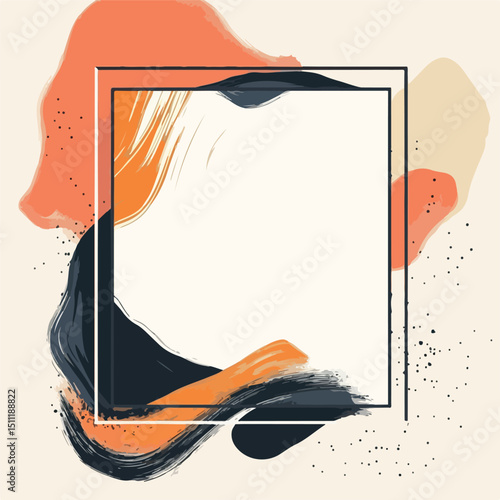 Abstract Modern Square Frame in Banner for Professional Use