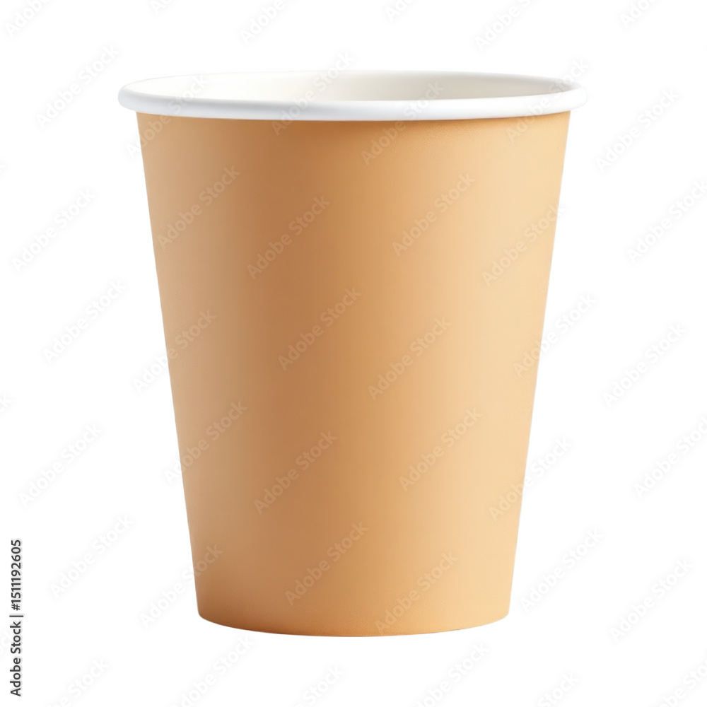 Disposable Paper Cup For Hot And Cold Isolated On White Background Disposable Paper Cup For Hot And Cold Isolated On White Background