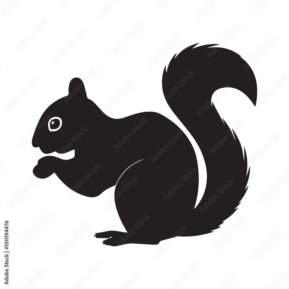 Squirrel silhouette vector art illustration design graphic image Squirrel silhouette vector art illustration design graphic image