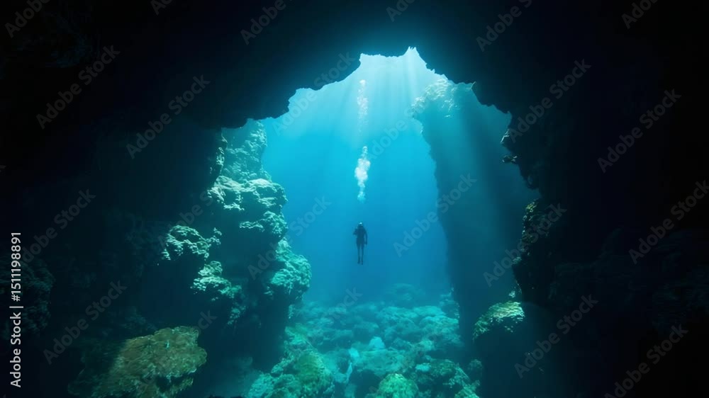 Exploring the Abyss A Diver's Descent into Underwater Cave Exploring the Abyss A Diver's Descent into Underwater Cave