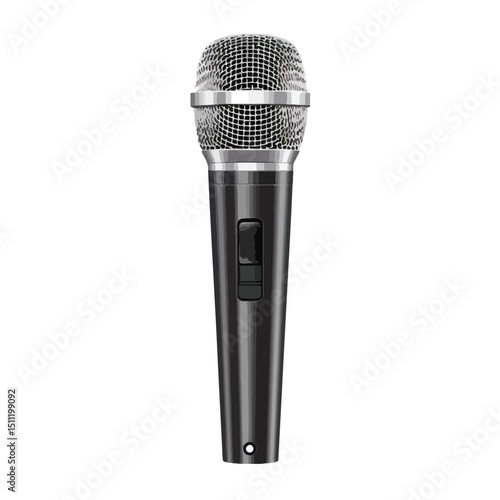Professional Microphone Vector for Sound Equipment Communication Illustration