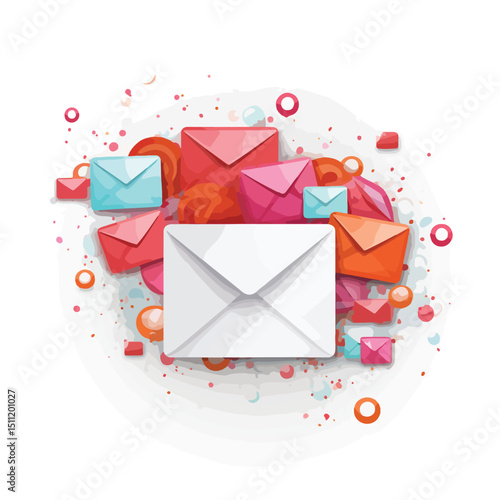 Professional Vector Illustration of SMS and Email Design for Marketing Campaigns