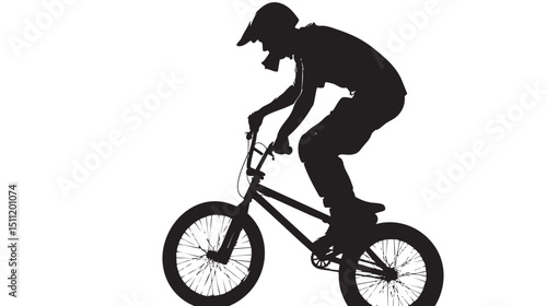 man bmx acrobatic figure silhouette