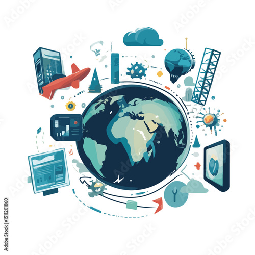 Professional Technology Web International Concept Elements Cart Design