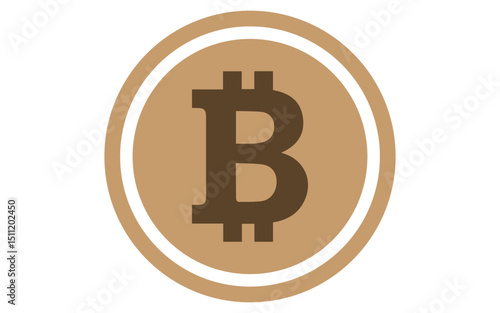 Bitcoin vector icon in brown, bitcoin png image, bitcoin icon image, BitcoinSign, The Bitcoin Logo, digital currency
