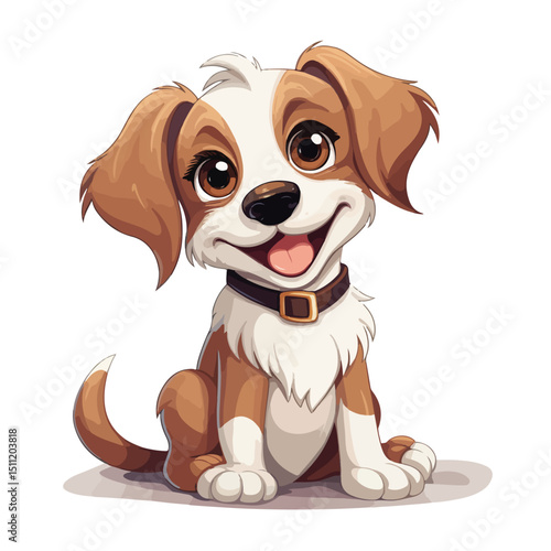 Adorable Little Dog Pet Character Vector Illustration for Design Projects