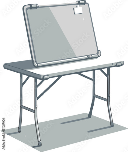 Portable Presentation Board on Folding Table