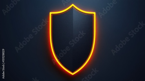 Free Download Illuminated dark shield on a dark background. - GFXLoad