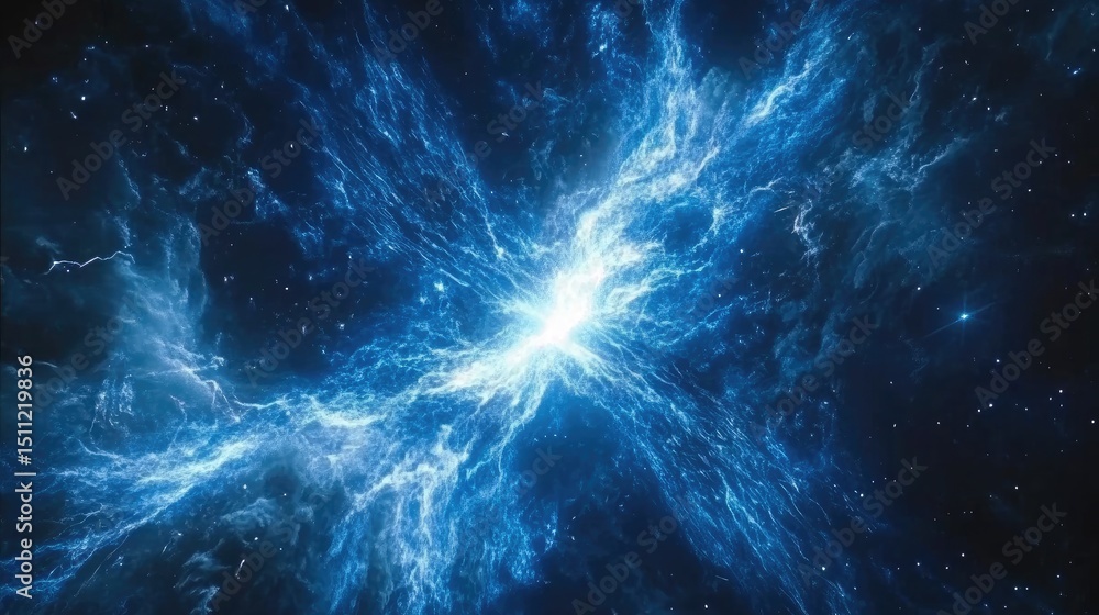 Obraz premium Detailed illustration of a celestial energy burst.