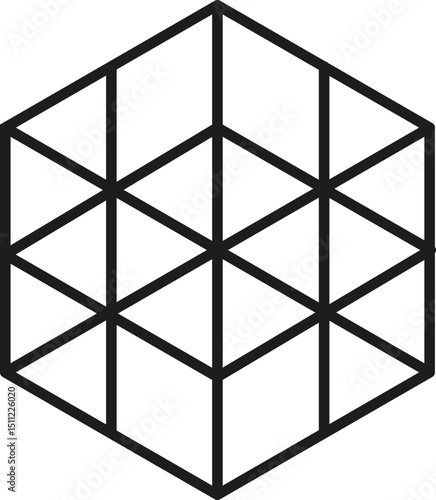abstract cubic perspective line element
