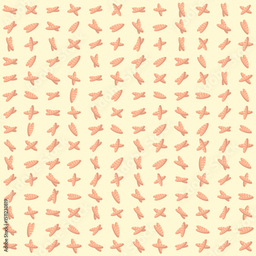 Unique bread vector pattern, bakery food pattern, seamless, breakfast, modern culinary