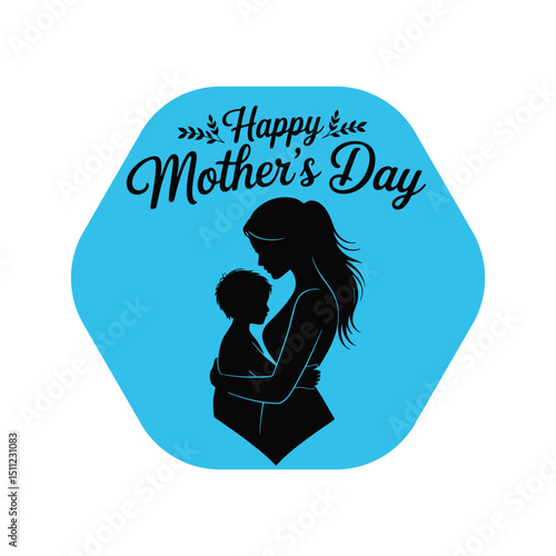 Flat Vector Illustration of a Happy Mom and Daughter Cooking Together – Minimal Cartoon Style Family Scene for Mother's Day, Kitchen Moments, Parenting, and T-Shirt Design Concepts