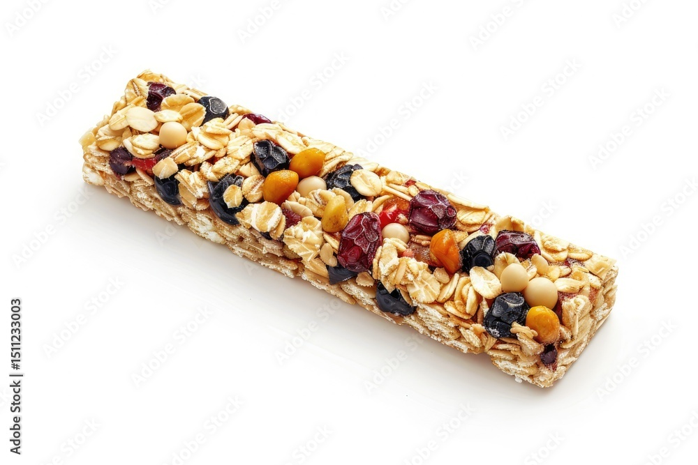 Clear Pixel Image of Muesli Bar Isolated on White Background Clear Pixel Image of Muesli Bar Isolated on White Background