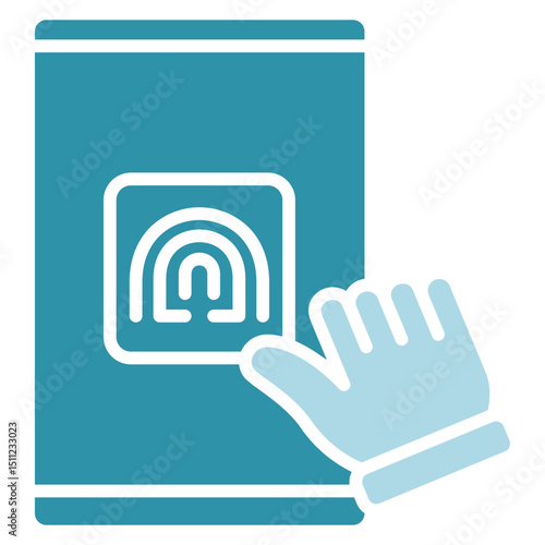 Access Control dual tone blue color, mini illustration icon. use for modern concept, print, UI, UX kit, web and app development. Vector related to account management, ecommerce, banking and finance.