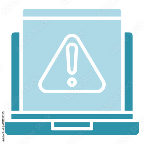 Alert dual tone blue color, mini illustration icon. use for modern concept, print, UI, UX kit, web and app development. Vector related to account management, ecommerce, banking and finance.