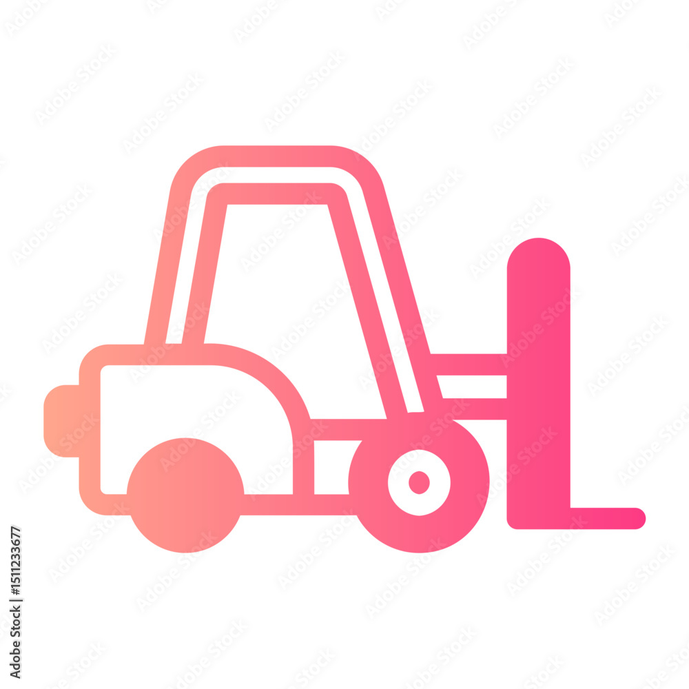 Naklejka premium forklift gradient icon