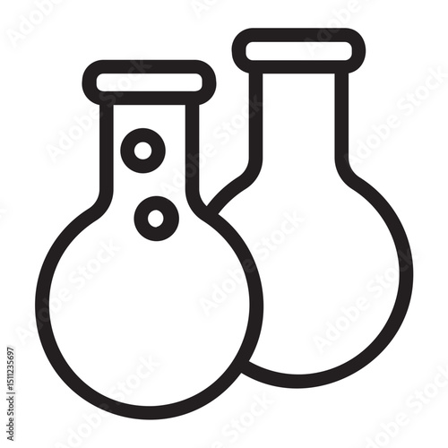 flasks line icon