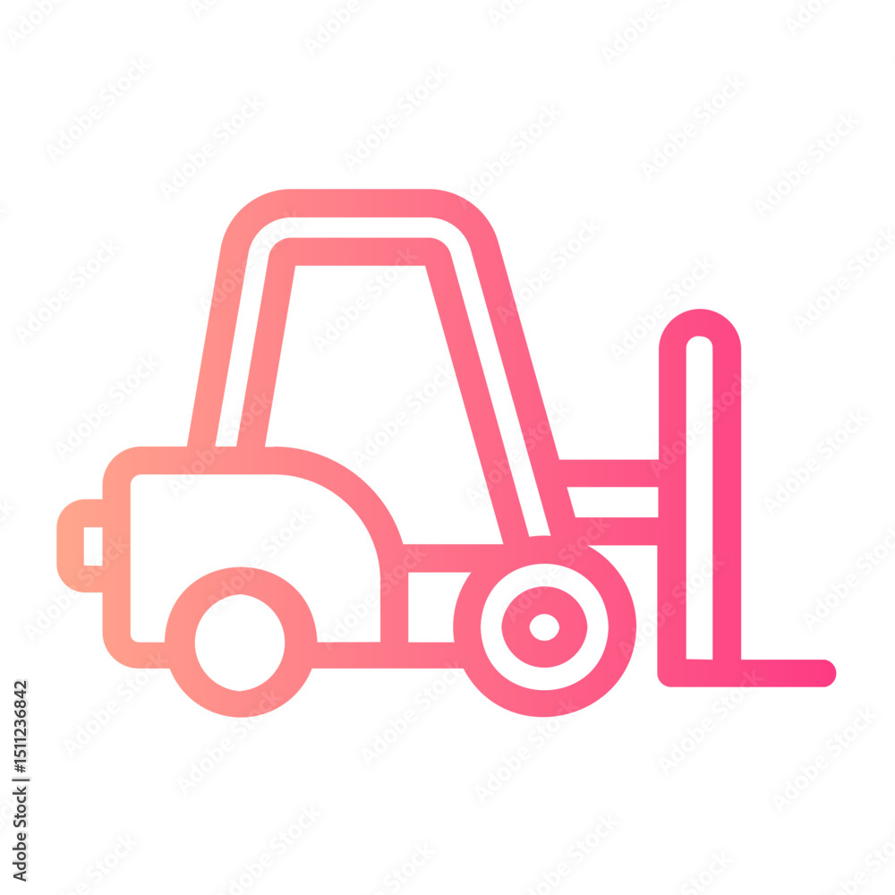 Naklejka premium forklift gradient icon