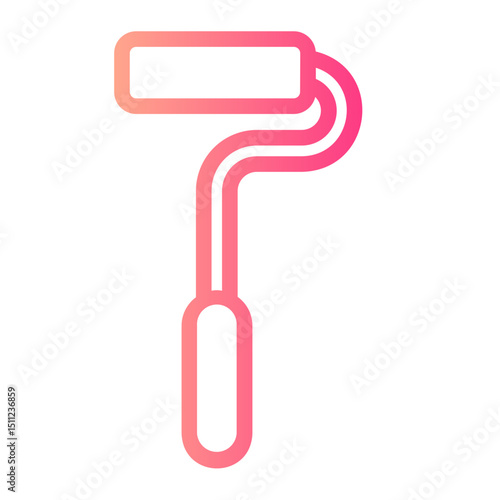 paint roller gradient icon