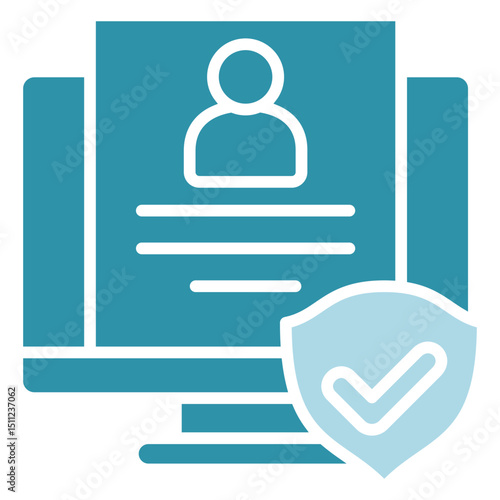 Personal Data dual tone blue color, mini illustration icon. use for modern concept, print, UI, UX kit, web and app development. Vector related to account management, ecommerce, banking and finance.