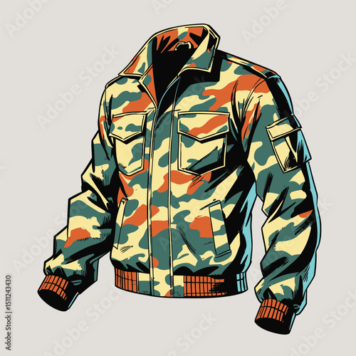 men's jacket vector art for graphic design needs