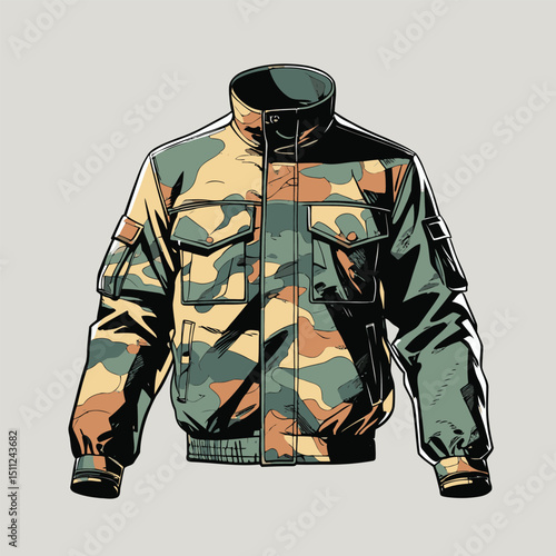 men's jacket vector art for graphic design needs
