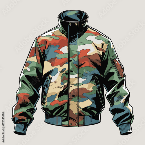 men's jacket vector art for graphic design needs