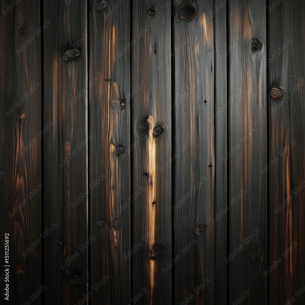 Fototapeta premium Dark, Textured Wooden Planks