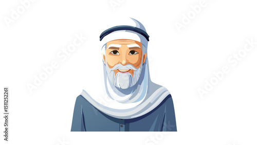 Respectful Muslim Senior Portrait
