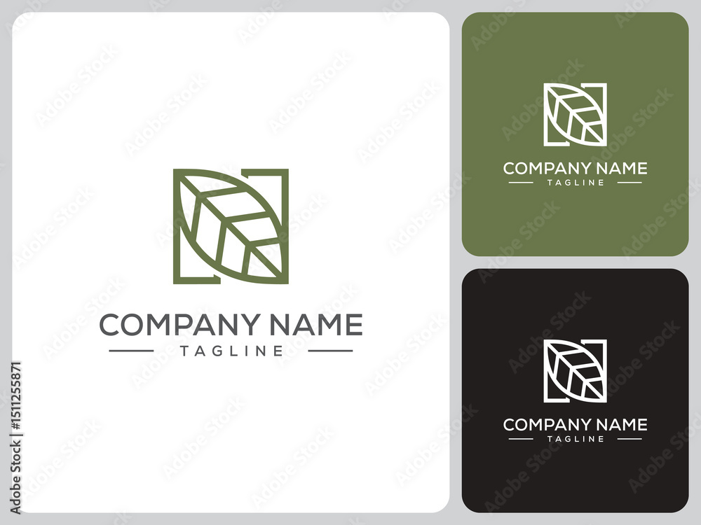 vector logo N nature vector logo N nature
