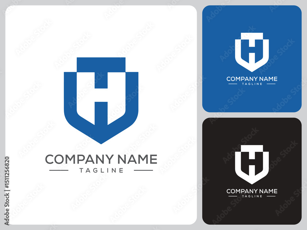 vector logo TH shield vector logo TH shield