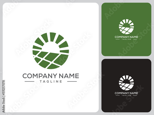 solar panel logo vector