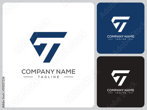 GT monogram logo vector