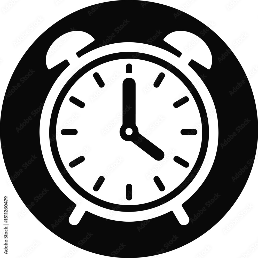 Obraz premium Futuristic Clock Silhouette Design