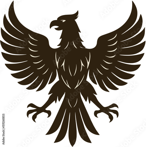 This logo showcases the Garuda bird in a minimalist and geometric style, emphasizing bold lines and simplified shapes while maintaining its essence of strength and grandeur. With a clean and modern de