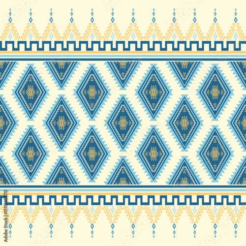 Geometric Tribal Diamond Pattern for Textile and Decorative Usage