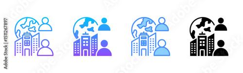 Outsourcing Multi Style Icon Set