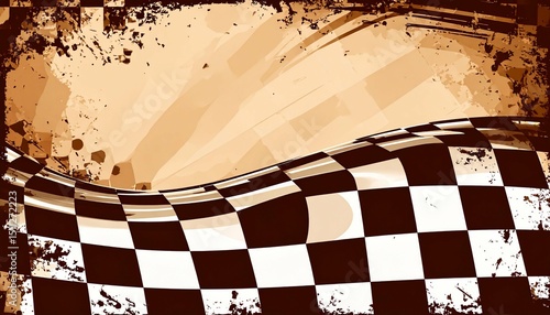 Grungy racing checkered flag background - great for digital content