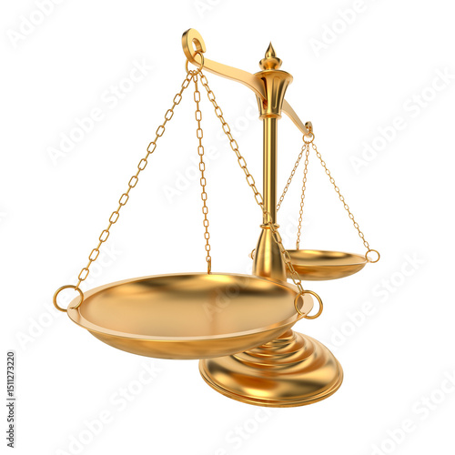 Scale on white background. Isolated 3D illustration