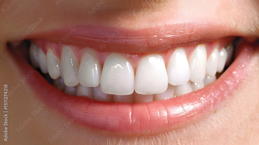 A close-up of a beautiful woman smiling showing teeth A close-up of a beautiful woman smiling showing teeth