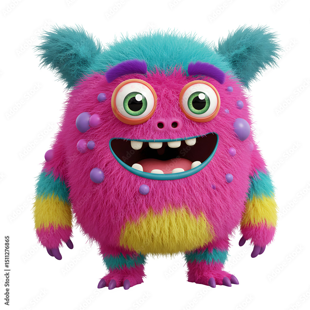 Crazy monster illustration colorful creature. isolated on white or transparent background. PNG Crazy monster illustration colorful creature. isolated on white or transparent background. PNG