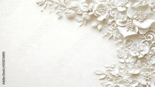 Delicate white flowers arranged in corner