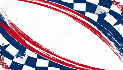 Racing checkered flag and red lines background - suitable for professional presentations