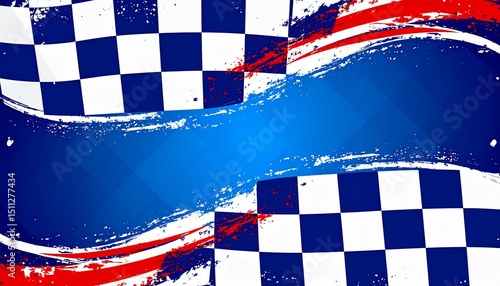 Checkered flag racing splash background - suitable for professional presentations