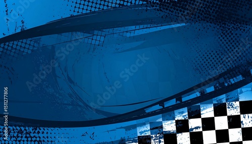 Abstract blue racing background with halftone - great for digital content