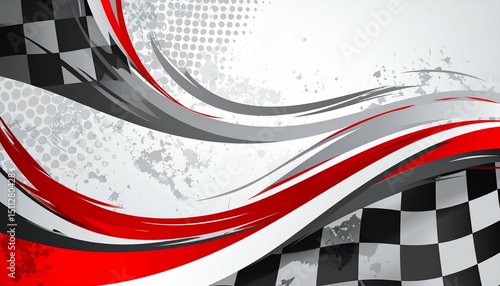 Checkered flag racing background illustration - perfect for editorial use