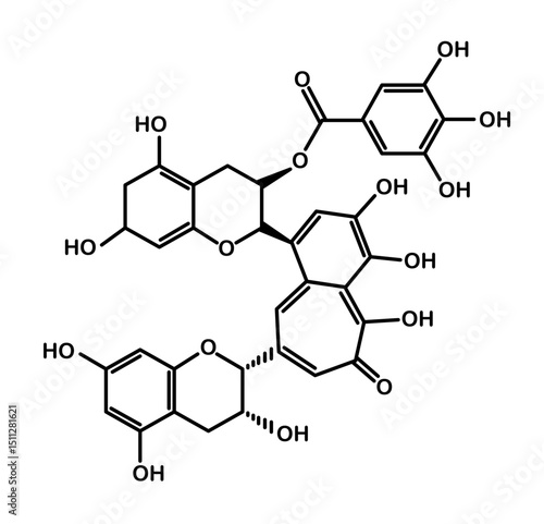 Chemical structure of theaflavin-‘-gallate