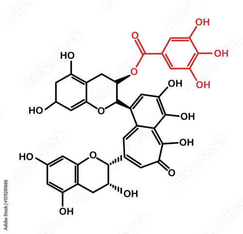 Chemical structure of theaflavin-3’-gallate