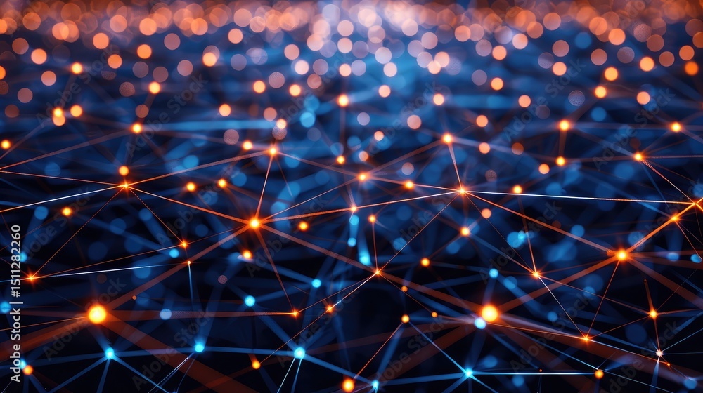 Obraz premium Abstract Digital Network Connectivity