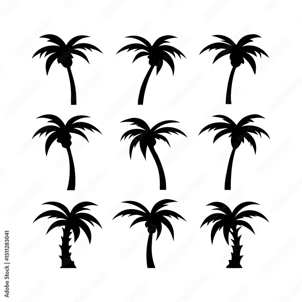 Fototapeta premium vector illustration of palm trees